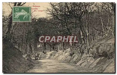 Cartes postales Robinson aux Loups Loups Attelage Cheval