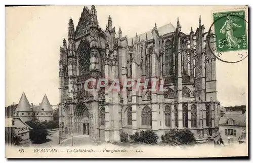 Cartes postales Beauvais La Cathedrale Vue Generale