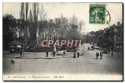 Cartes postales Beauvais La Place de la Gare