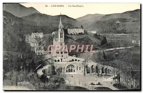 Cartes postales Lourdes La Basilique