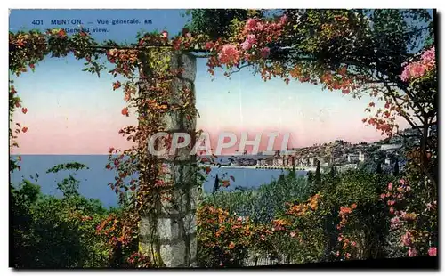 Cartes postales Menton Vue Generale