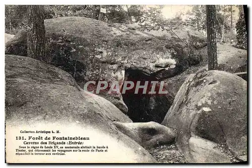 Cartes postales Forte de Fontainebleau Caverne des Brigands Entree