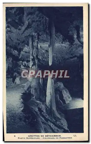 Cartes postales Grottes de Betharram Partie Superieure Colonnes en Formation