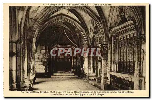 Cartes postales Abbaye De Saint Wandrille Dans le Cloitre Lavabo