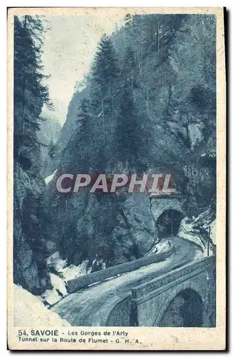 Cartes postales Savoie Les Gorges de l'Arly Tunnel sur la Route de Flumet