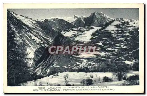 Cartes postales Valloire Gorges de la Valloirette Route d&#39Albanne Perron des Encombres