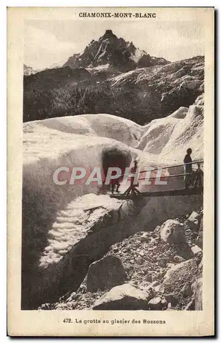 Cartes postales Chamonix Mont Blanc La Grotte au glacier des Bossons