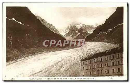 Cartes postales Chamonix Montenvers Vue sur la mer de Glace