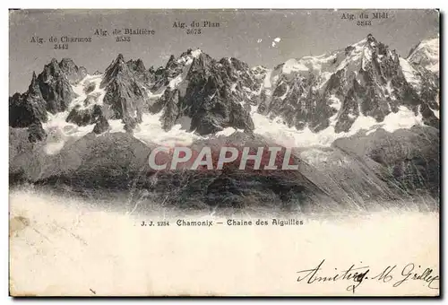 Cartes postales Chamonix Chaine des Aiguilles