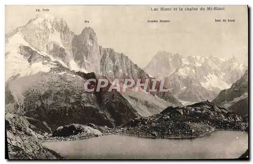 Ansichtskarte AK Lac Blanc et la Chaine du Mont Blanc