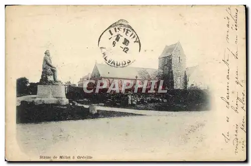 Cartes postales Statue de Millet a Greville