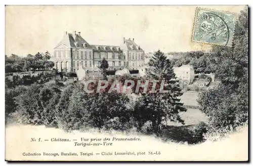 Cartes postales Chateau Vue Prise des Promenades Torigni sur Vire