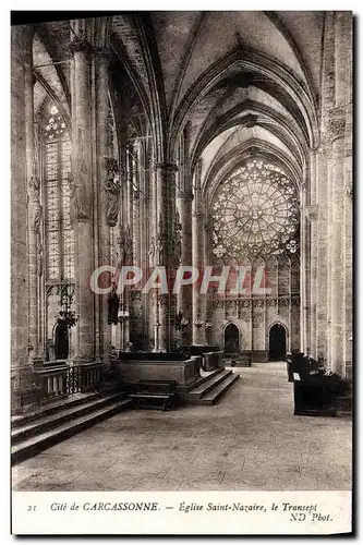 Ansichtskarte AK Cite de Carcassonne Eglise Saint Nazaire le Transept