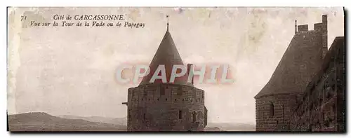 Cartes postales Cite de Carcassonne Vue sur la Tour de la Vade ou de Papegay