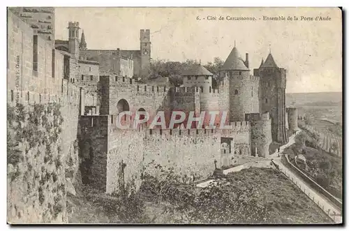 Cartes postales Cite de Carcassonne Ensemble de la Porte d&#39Aude