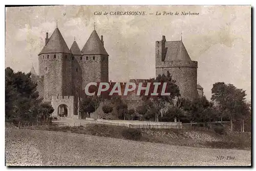 Ansichtskarte AK Cite de Carcassonne La Porte de Narbonne