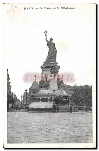 Cartes postales Paris La Statue de la Republique