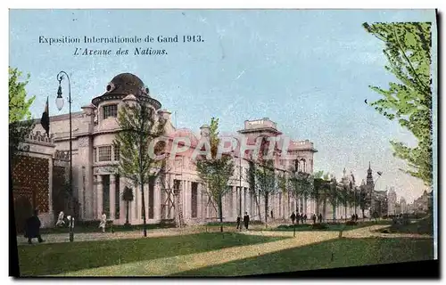 Cartes postales Exposition Internationale de Gand 1913 L'avenue des nations