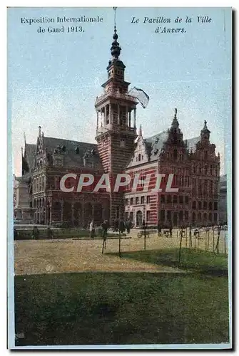 Cartes postales Exposition Internationale de Gand 1913 Le pavillon de la ville d'Anvers