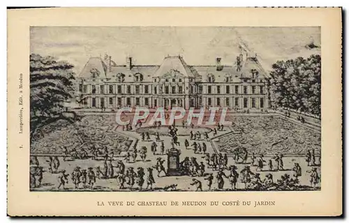 Cartes postales Veve De La Grotte de Meudon Du Coste du Jardin