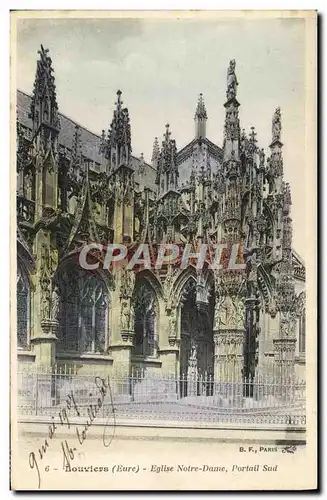 Cartes postales Louviers Eglise Notre Dame Portail sud