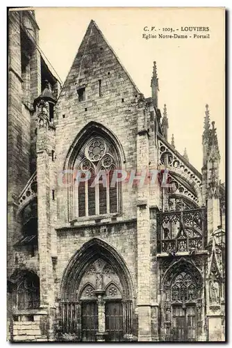 Ansichtskarte AK Louviers Eglise Notre Dame Portail