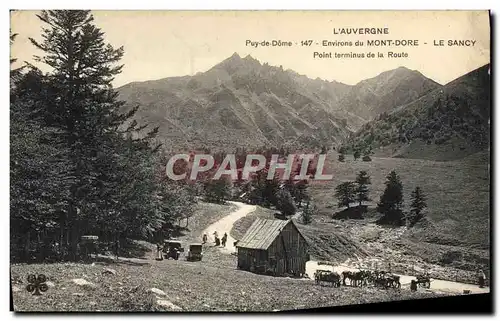 Cartes postales L'Auvergne Environs du Mont dore Le Sancy Point terminus de la route