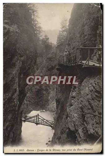 Cartes postales Servoz Gorges de la Diosaz Vue Prise du Pont Naturel