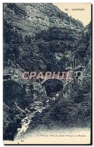 Cartes postales Dauphine Le Vercors Pont de Goule Noire et la Bourne