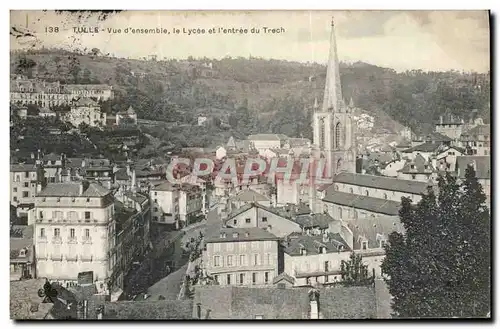 Cartes postales Tulle Vue d'ensemble le Lycee et l'entree du Trech