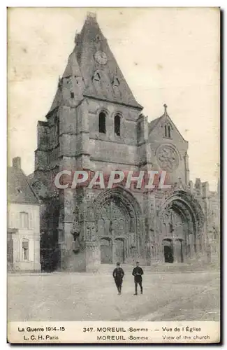 Cartes postales Moreuil Somme Vue de l&#39eglise