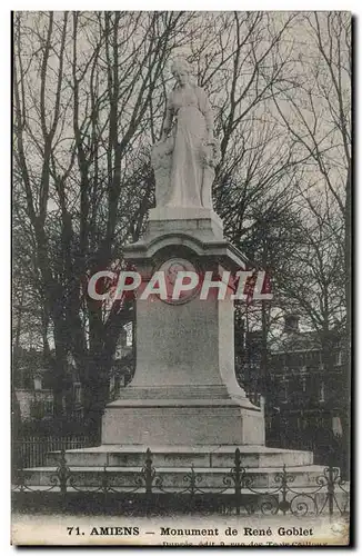 Ansichtskarte AK Amiens Monument de Rene Goblet