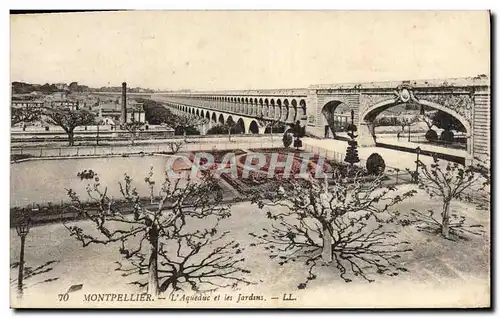 Cartes postales Montpellier L&#39Aqueduc et les Jardins