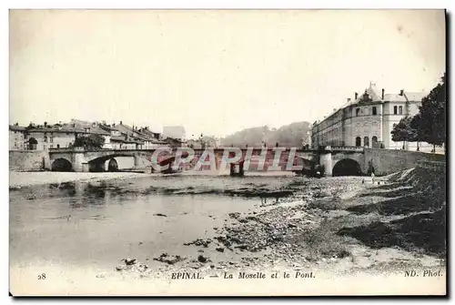 Cartes postales Epinal La Moselle et le Pont