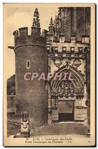 Cartes postales Albi Cathedrale Ste Cecile Porte Dominique de Florence