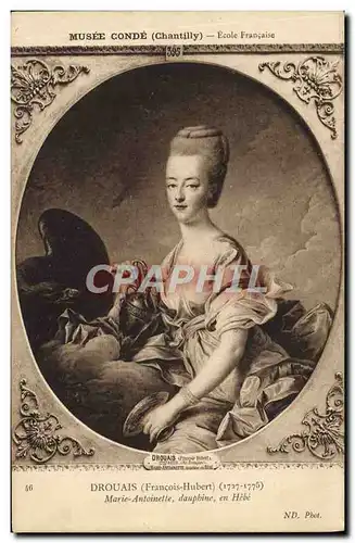 Ansichtskarte AK Musee Conde Chantilly Ecole Francaise Drouais Marie Antoinette dauphine en Hebe