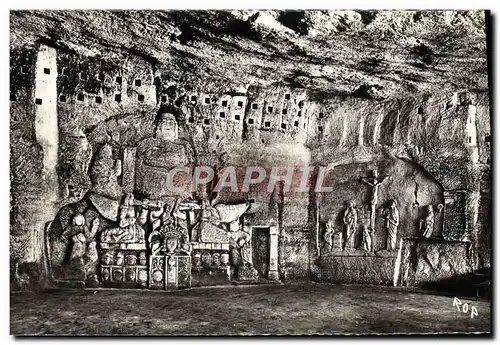 Cartes postales moderne Brantome en Perigord Interieur des Grottes Bas Relief