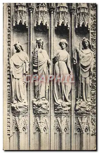 Cartes postales Strasbourg Statues du portail lateral gauche