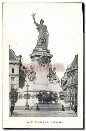 Cartes postales Paris Statue de la Republique