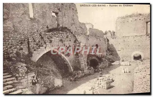 Ansichtskarte AK Greoux les Bains Ruines du Chateau