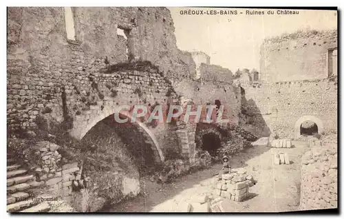 Cartes postales Greoux les Bains Ruines du Chateau