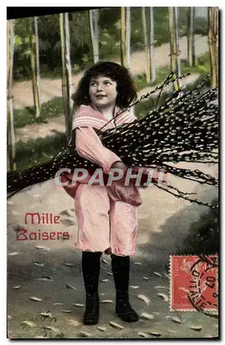 Cartes postales Fantaisie Enfant Mille Baisers