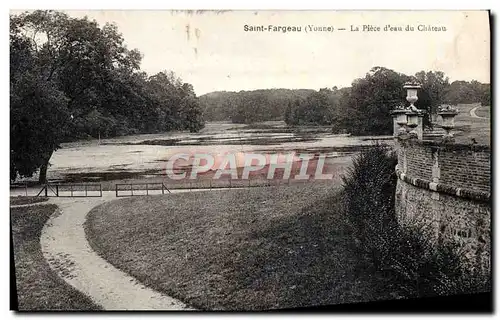 Ansichtskarte AK Saint Fargeau La Piece d&#39eau du Chateau