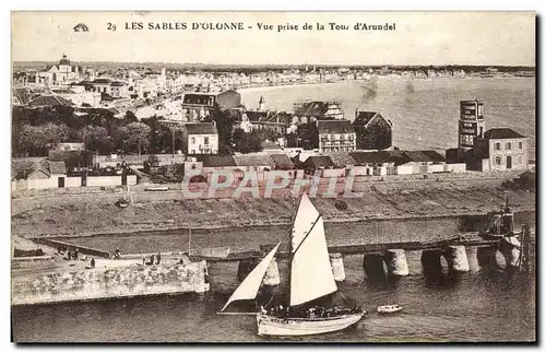 Cartes postales Les Sables D'Olonne Vue prise de la Tour d'Arundel Bateau