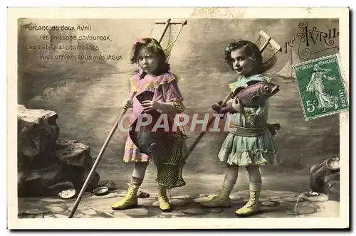 Cartes postales Fantaisie Enfants Poisson