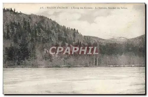 Cartes postales Ballon d'Alsace L'Etang des Roseaux A l'horizon Sommet du ballon