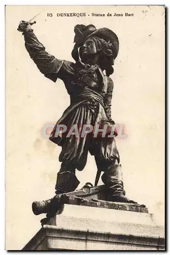 Cartes postales Dunkerque Statue de Jean Bart