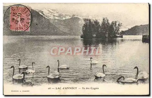 Cartes postales Lac d&#39Annecy lle des Cygnes