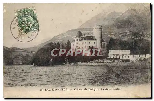 Cartes postales Lac d&#39Annecy Chateau de Duingt et Dents de Lanfont