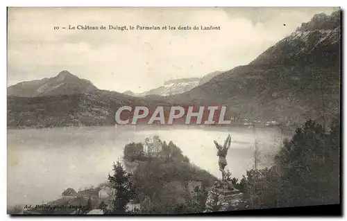 Cartes postales Le Chateau de Duingt le Parmelan et les dents de Lanfont